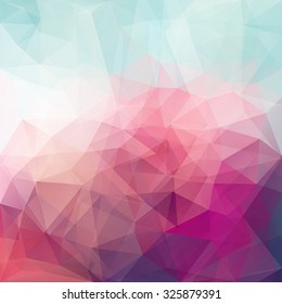 Abstract vector triangle ice background in bright colors