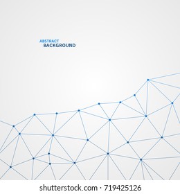 Abstract vector triangle pattern. Geometric polygonal network background. Molecular structure. Infographic scientific illustration for business, marketing project, template, concept design 