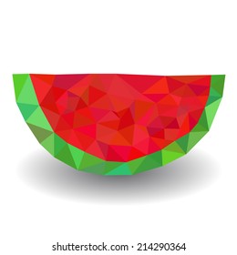 Abstract vector triangle slice of  watermelon