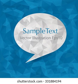 Abstract vector triangle texture with cloud.