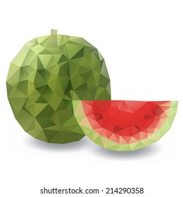 Abstract vector triangle watermelon