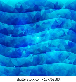 Abstract Vector Triangle and Wave Background 