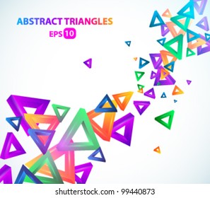 Abstract vector triangles background