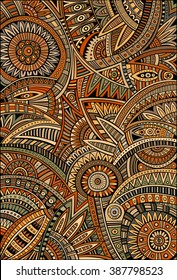 Abstract vector tribal decorative ethnic background pattern