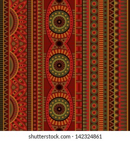 Abstract vector tribal ethnic background seamless pattern