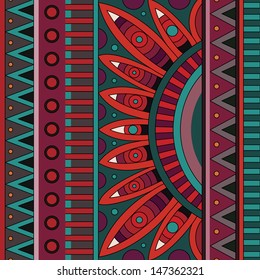 Abstract vector tribal ethnic background pattern