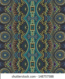 Abstract vector tribal ethnic background seamless pattern
