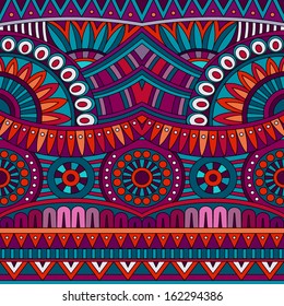 Abstract vector tribal ethnic background seamless pattern