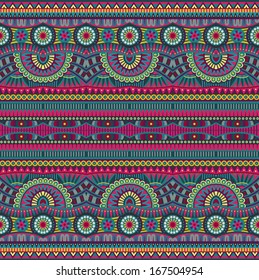 Abstract vector tribal ethnic background seamless pattern