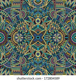 Abstract vector tribal ethnic background seamless pattern