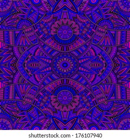 Abstract vector tribal ethnic background seamless pattern