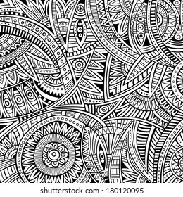 Abstract vector tribal ethnic background seamless pattern