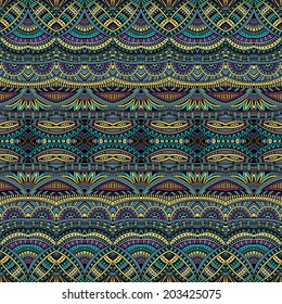 Abstract vector tribal ethnic background seamless pattern