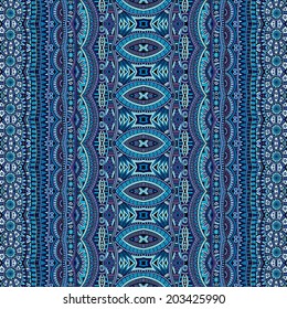 Abstract vector tribal ethnic background seamless pattern