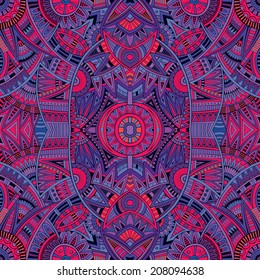 Abstract vector tribal ethnic background seamless pattern