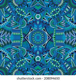Abstract vector tribal ethnic background seamless pattern