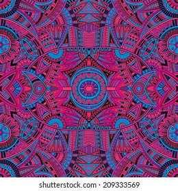 Abstract vector tribal ethnic background seamless pattern