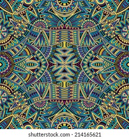 Abstract vector tribal ethnic background seamless pattern
