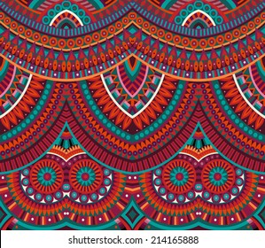 Abstract vector tribal ethnic background seamless pattern