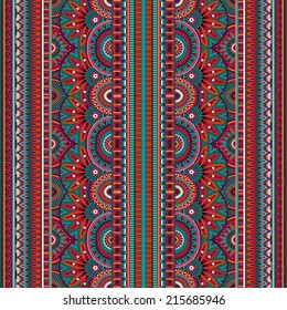 Abstract vector tribal ethnic background seamless pattern