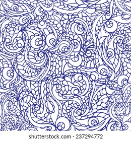 Abstract vector tribal ethnic background ,seamless  pattern.Outline ornament.For fabrics ,Wallpaper ,background,wrapping paper,backdrop
