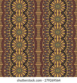 Abstract vector tribal ethnic background seamless pattern