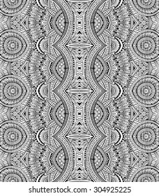 Abstract vector tribal ethnic background seamless pattern