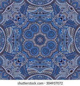 Abstract vector tribal ethnic background seamless pattern