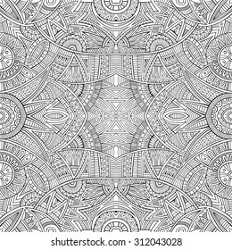 Abstract vector tribal ethnic background seamless pattern