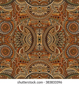 Abstract vector tribal ethnic background seamless pattern
