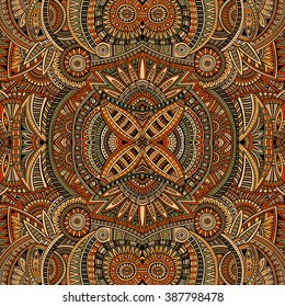 Abstract vector tribal ethnic background seamless pattern