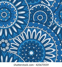 Abstract vector tribal ethnic background seamless pattern