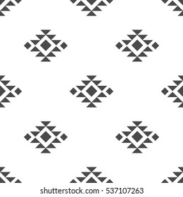 Abstract vector tribal ethnic background pattern. Geometric design indian abstract tribal seamless pattern. Fabric textile traditional native print aztec decoration.