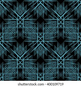 Abstract Vector tribal Seamless Pattern . Line background for fabric, paper or web. mystical tribal amulet