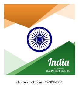 Abstracto vector tricolor de la bandera india. Día de la República de la India. Día de la Independencia de la India.