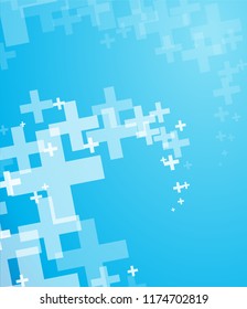 Abstract vector turquoise gradient background created with plus signs.