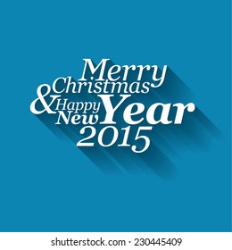 Abstract vector typography Christmas card - season words