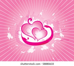 abstract vector valentine