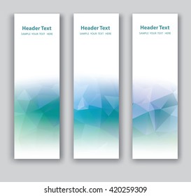 Abstract vector vertical banner.polygonal banners