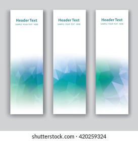 Abstract vector vertical banner.polygonal banners