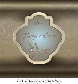 abstract vector vintage background with a flower ornament