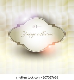 abstract vector vintage background with a flower ornament