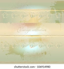 abstract vector vintage background with a geometrical ornament