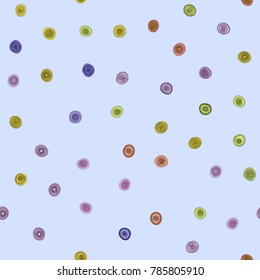 abstract vector vintage colored circles seamless pattern