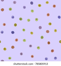abstract vector vintage colored circles seamless pattern
