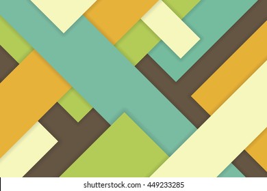 Abstract vector vintage  colorful square material with shadow. Background for website, phone, print and interface.