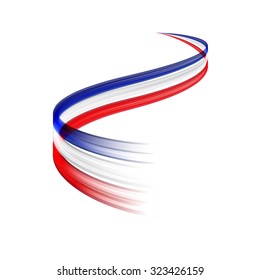 Abstract vector wake moving, dynamic french or english flag concept