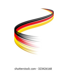 Abstract vector wake moving, dynamic german flag concept