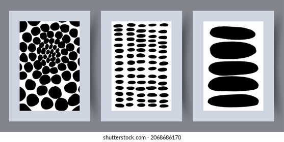 Abstract vector wall art background. Minimalistic abstract wall art background for print. Scandinavian vector style.