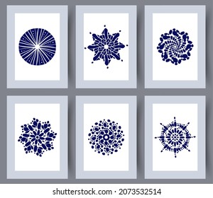 Abstract vector wall art background. Minimalistic abstract wall art background for print. Scandinavian vector style.